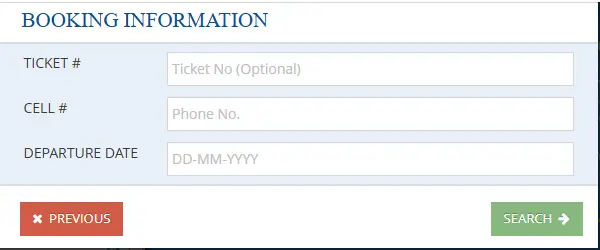 fill booking information